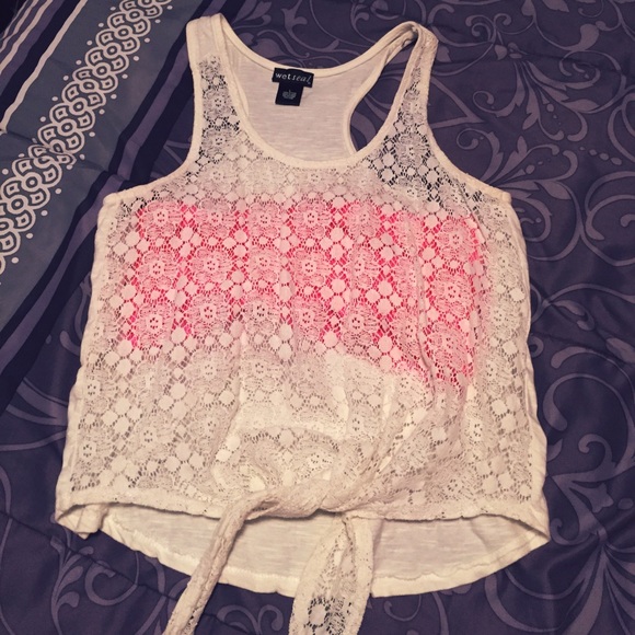 Ivory crochet tank top