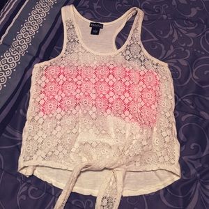 Ivory crochet tank top