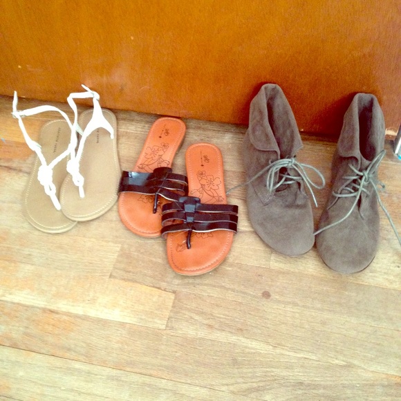 Size 7 shoe bundle- sandals and ankle boots