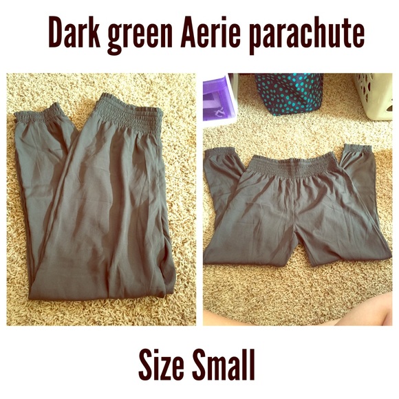 Dark Green Parachute Pants
