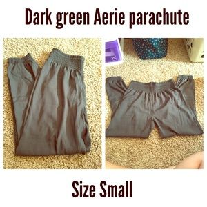 Dark Green Parachute Pants