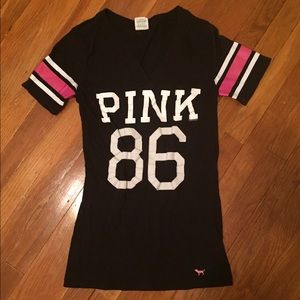 Love pink long boyfriend style shirt