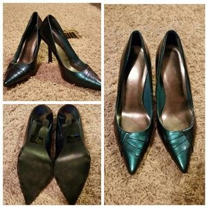 Blue iridescent  heels