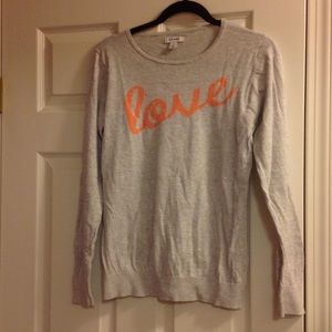 Old navy love graphic gray sweater