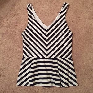 Striped peplum