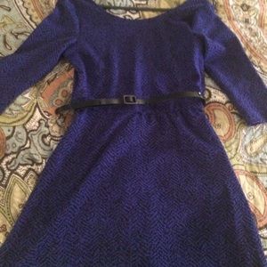 Black and blue dress