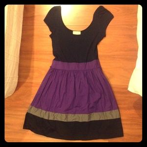 Pink Rose colorblock dress Size M navy/purple💖