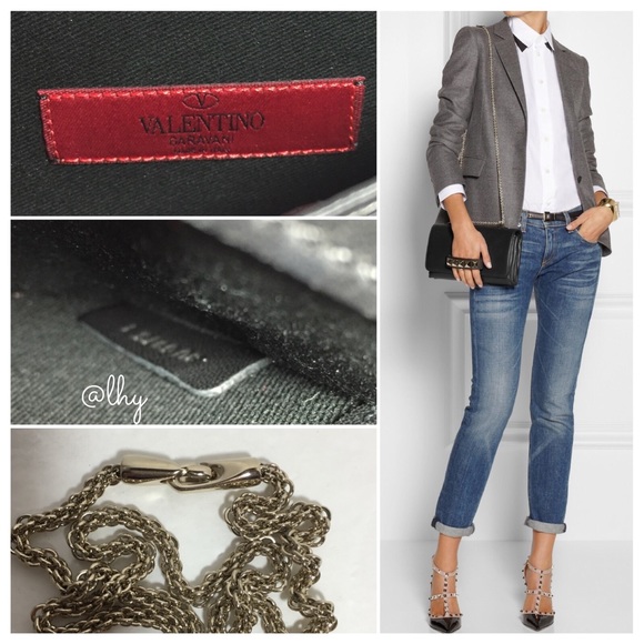 ❌SOLD❌VALENTINO ROCKSTUD VA VA VOOM CLUTCH BAG - Picture 2 of 4