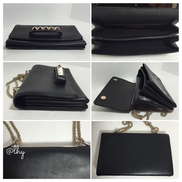 ❌SOLD❌VALENTINO ROCKSTUD VA VA VOOM CLUTCH BAG - Picture 3 of 4