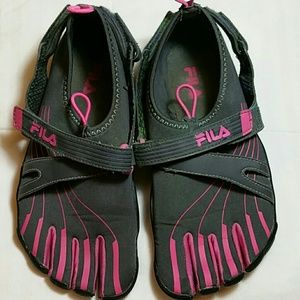 Fila pink and grey shoes