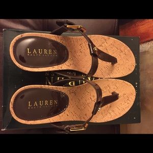 Ralph Lauren Roseanne Wedge Slides