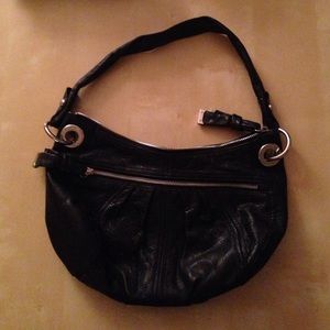 B. Makowsky Black Leather Handbag