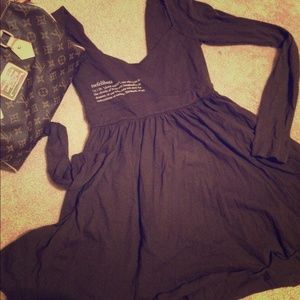 🔒HOLD🔒 Brown Wildfox Nefelibata Quote Dress