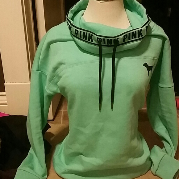 Cowl neck pink sweater