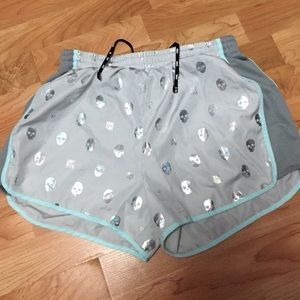 Skull print Victoria's Secret PINK athletic shorts