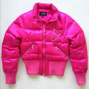 Express Hot Pink Down Jacket