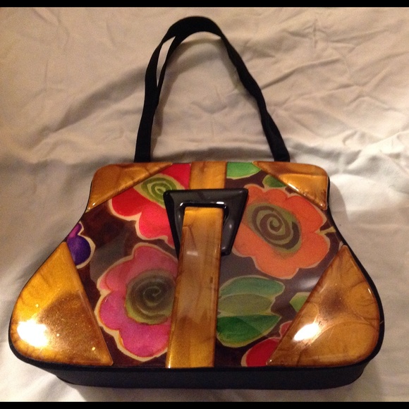 Flower plastic purse