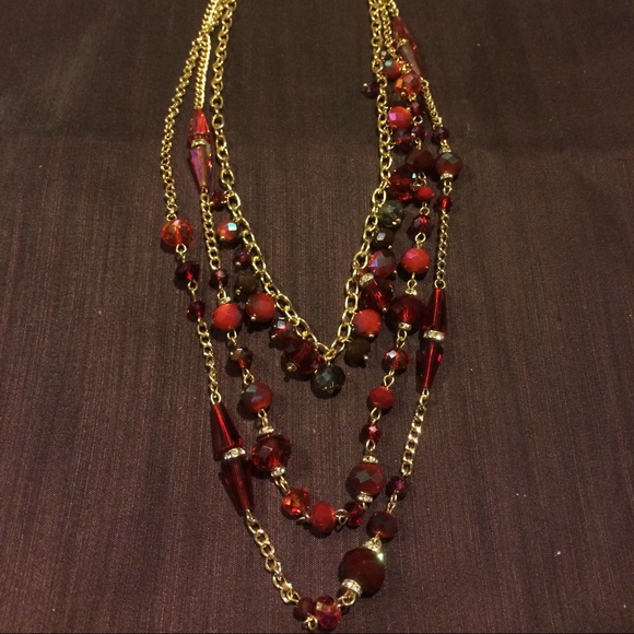 Gorgeous red stones nicklets.💝sold