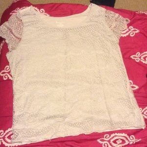 Women's lane Bryant scallop lace top