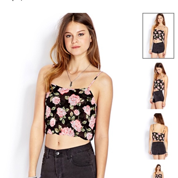 Floral Cropped Bralette Top - Picture 2 of 2