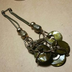 Capiz green necklace