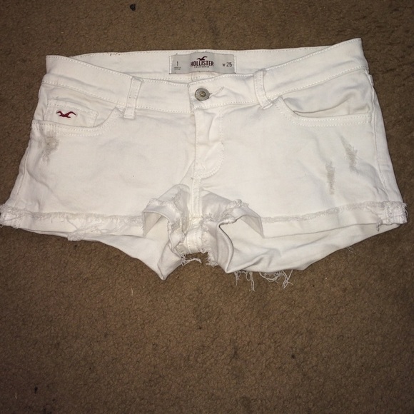 White Distressed shorts