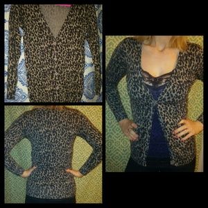 Leopard print cardigan