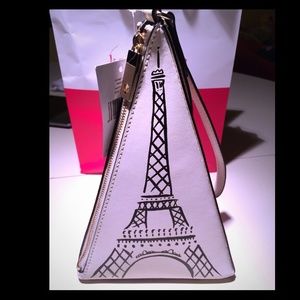 Kate spade triangle Eiffel Tower clutch bag