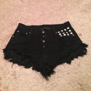 High waisted cut off shorts