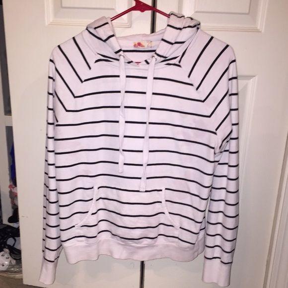 Striped Hooded Sweatshirt