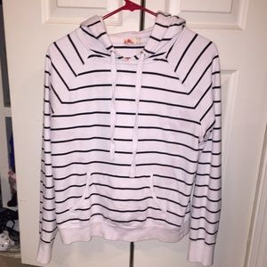 Striped Hooded Sweatshirt