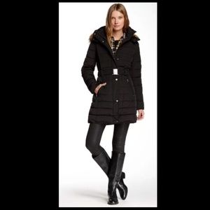 Tommy Hilfiger black removal hood puffer coat M