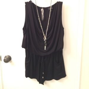 Cute romper draped neckline with silver details!!!