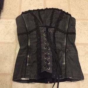 Tripp  Women's Gray Black Bralet