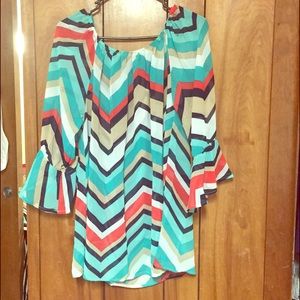 Chevron boutique top NWT