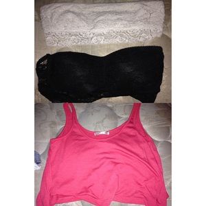 Bandeaus and Pink shirt!