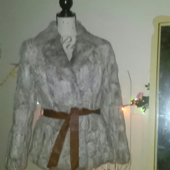Rabbit fur coat