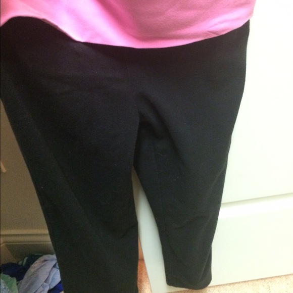 Pink Cropped Yoga Pants