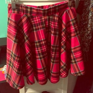 Plaid skater skirt