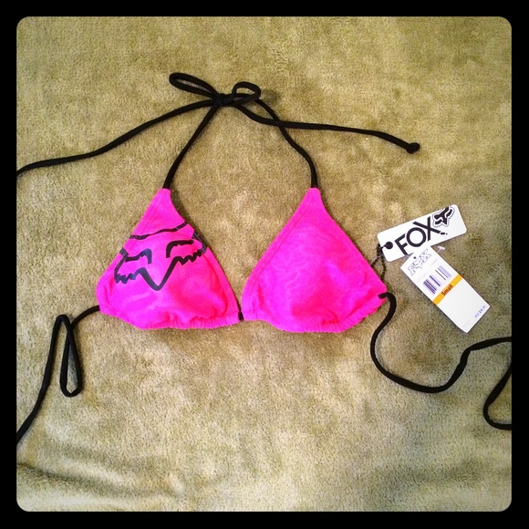 Fox Bikini Top Hot Pink
