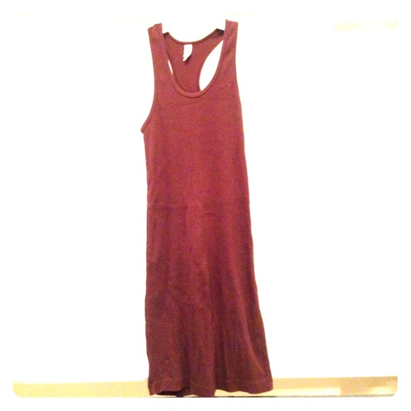 American apparel brown ribbed tank dress