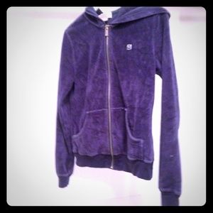 Michael kors blue velour hoodie