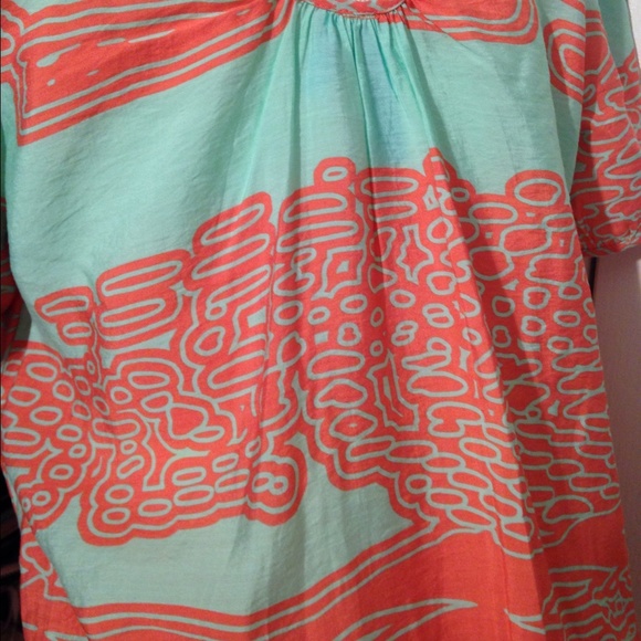 Like New! Mint & Coral boutique medium shift dress - Picture 4 of 4