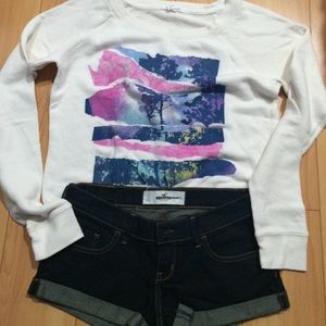 White cropped sweater