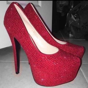 Sparkly Red Heels