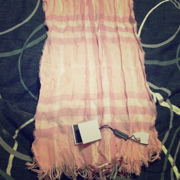 Pink Burberry scarf