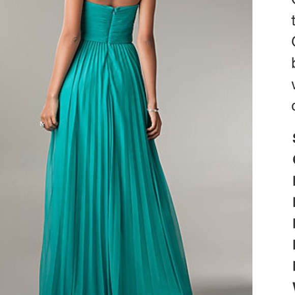 TEAL GREEN PROM DRESS - Picture 4 of 4