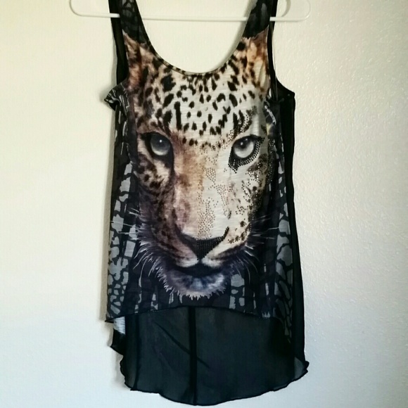 Cheetah leopard face tank