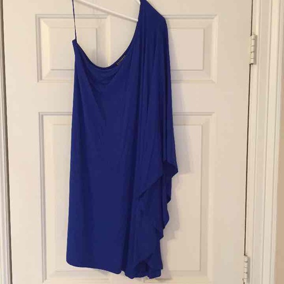 Express One Sleeve Royal Blue Dress