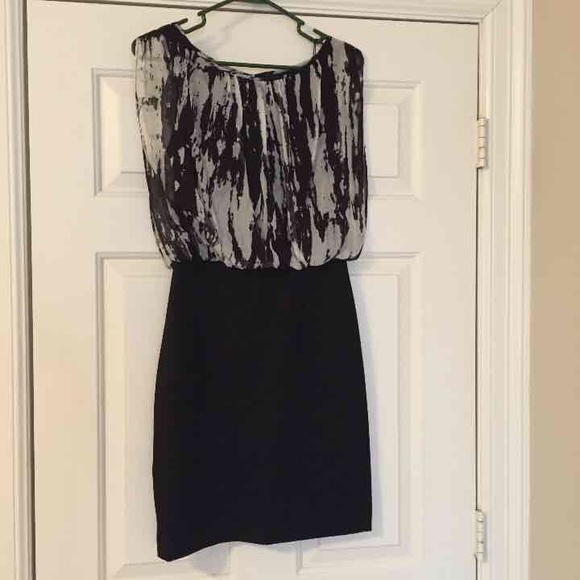 Aidan Mattox Black and White Dress